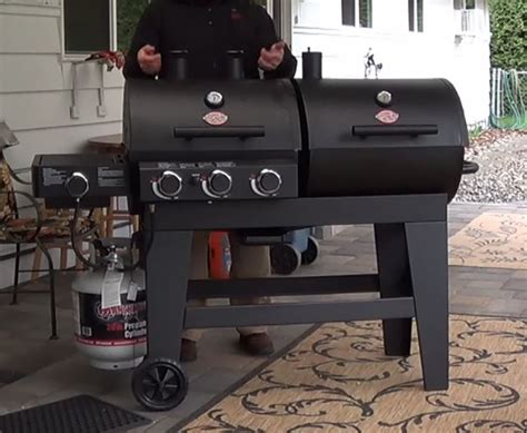 Char-GrillerDual Threat 2-Burner Gas and Charcoal Grill in Black. . Combo gas and charcoal grill weber